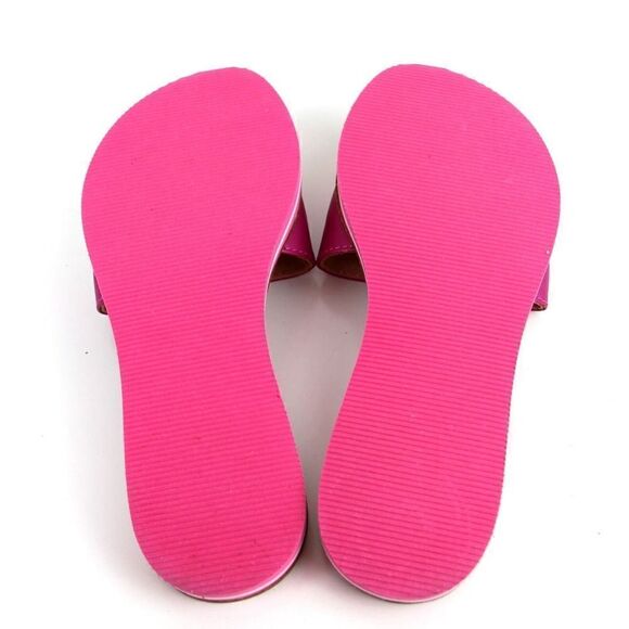 Love Moschino PURPLE FAUX LEATHER FLAT BEACH SHOES FLIP FLOPS SWIMWEAR Sz 37 EU - Picture 8 of 9